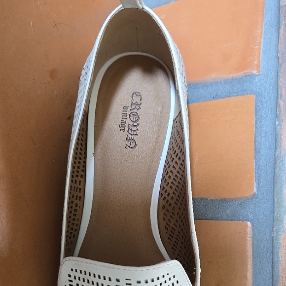 Crown White Perforated Flats for Everyday Comfort - Picture 3 of 6